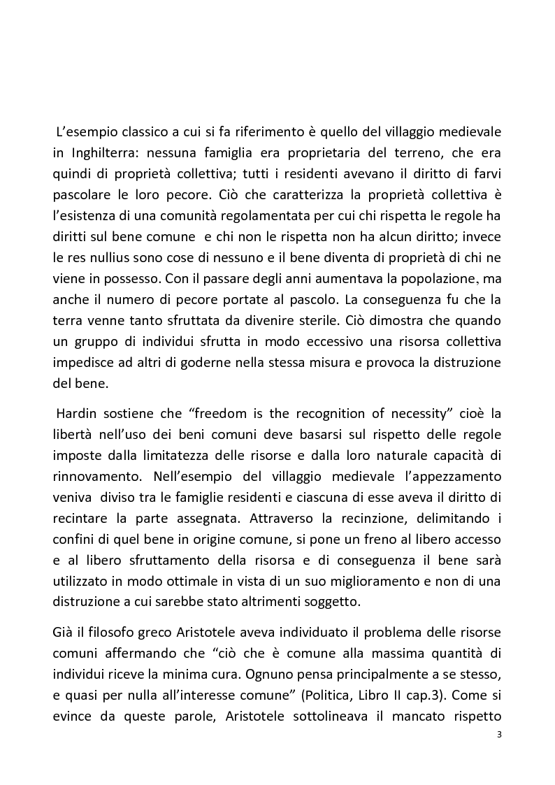 Anteprima della tesi: Il problema delle risorse comuni nel pensiero di Elinor Ostrom, Pagina 4
