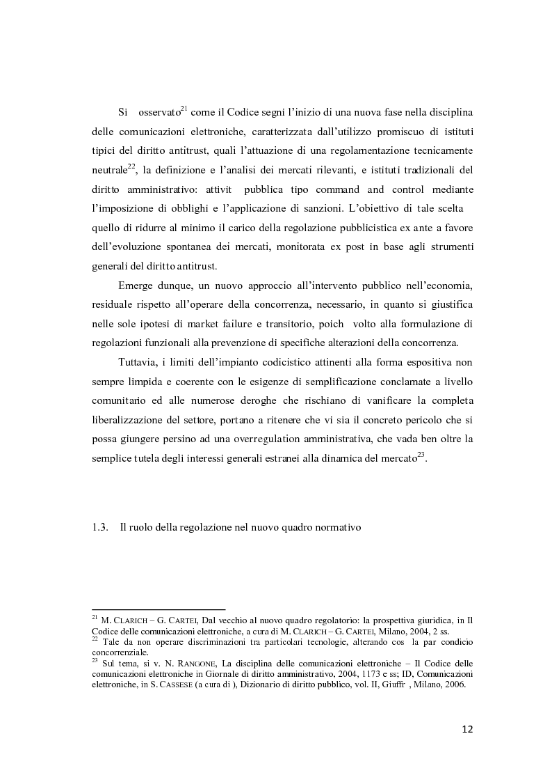 Anteprima della tesi: L'accesso e l'interconnessione alle reti di comunicazione elettronica, Pagina 7
