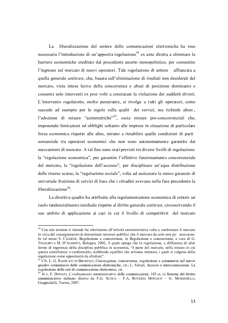 Anteprima della tesi: L'accesso e l'interconnessione alle reti di comunicazione elettronica, Pagina 8