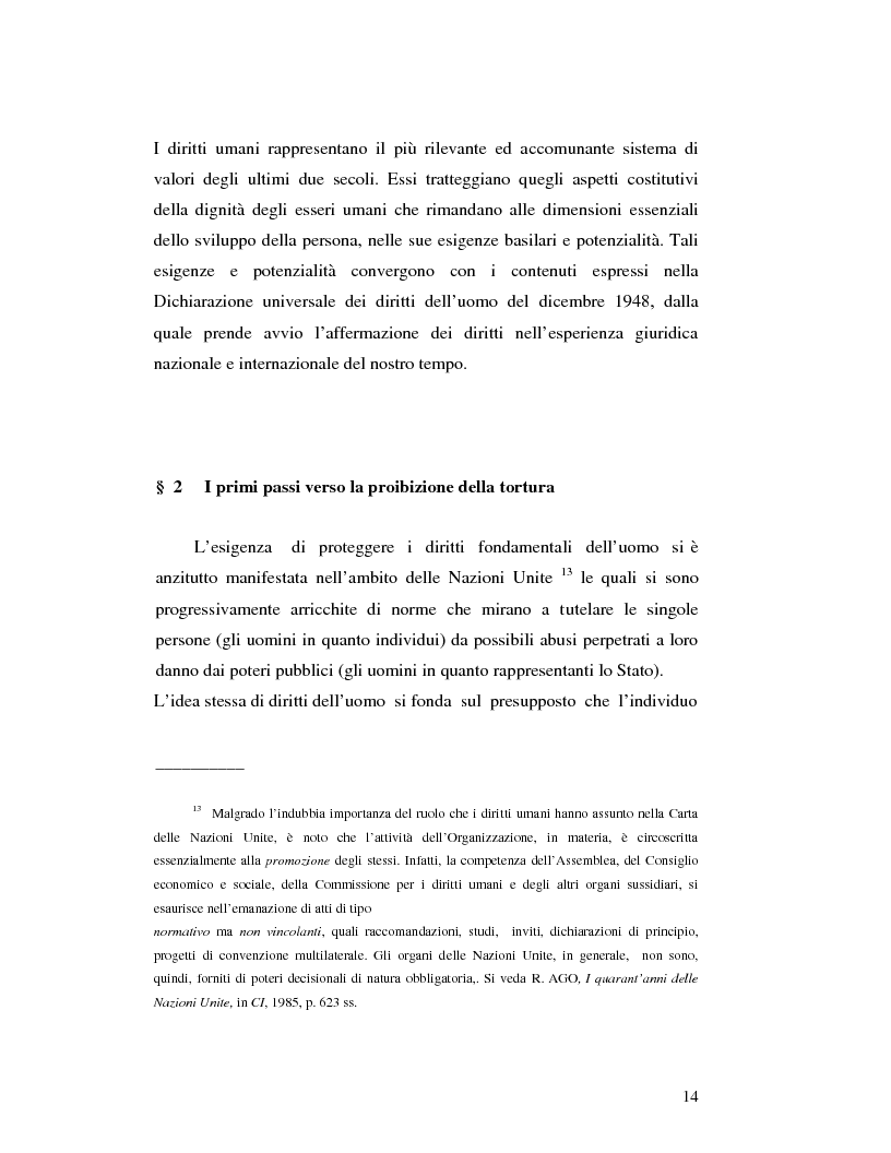 Anteprima della tesi: Il divieto di tortura nel sistema internazionale, Pagina 15