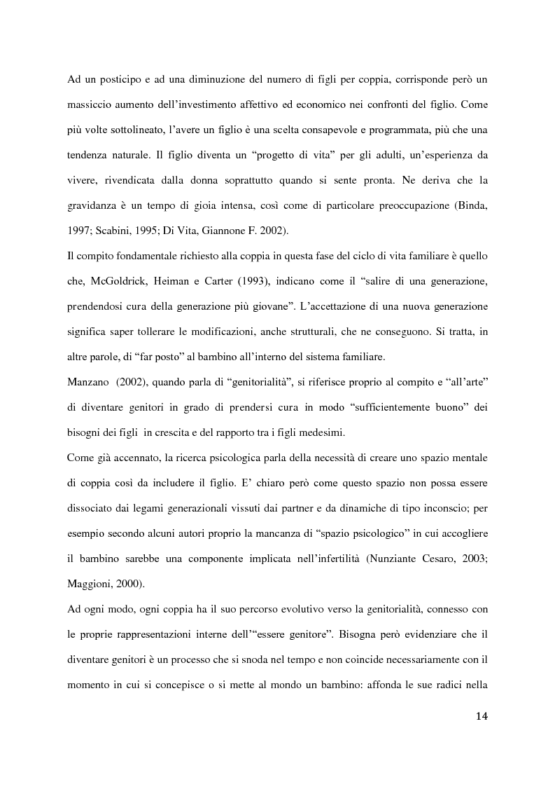 Anteprima della tesi: Transizione della genitorialità e relazione di coppia: possibili traiettorie, Pagina 12
