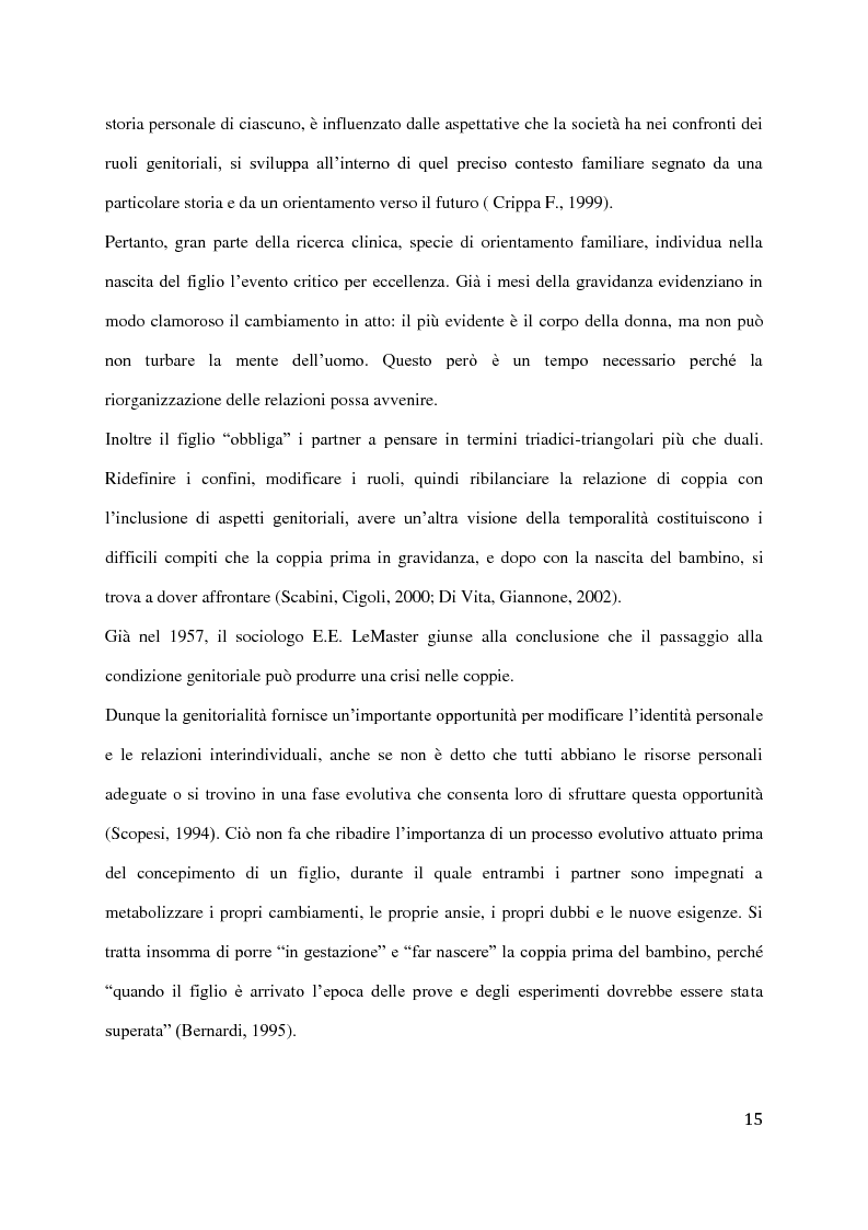 Anteprima della tesi: Transizione della genitorialità e relazione di coppia: possibili traiettorie, Pagina 13