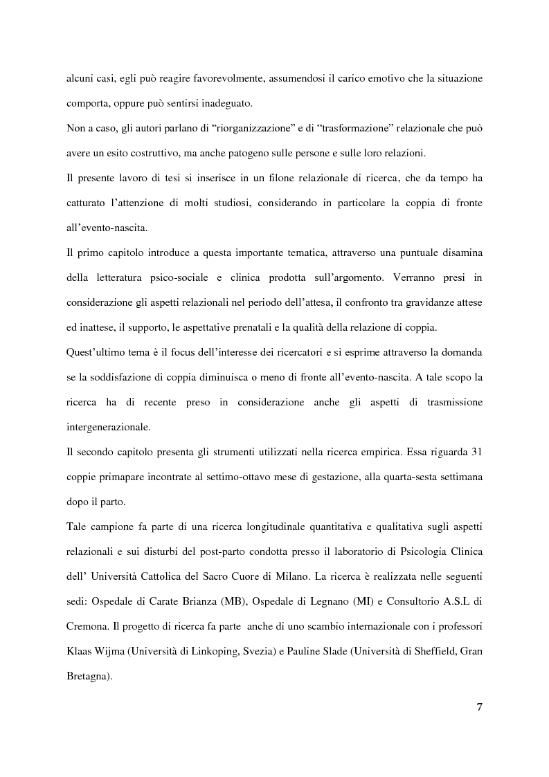 Anteprima della tesi: Transizione della genitorialità e relazione di coppia: possibili traiettorie, Pagina 5