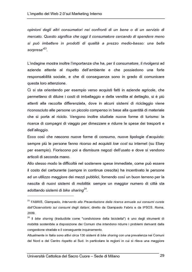 Estratto dalla tesi: L'impatto del Web 2.0 sul marketing interno