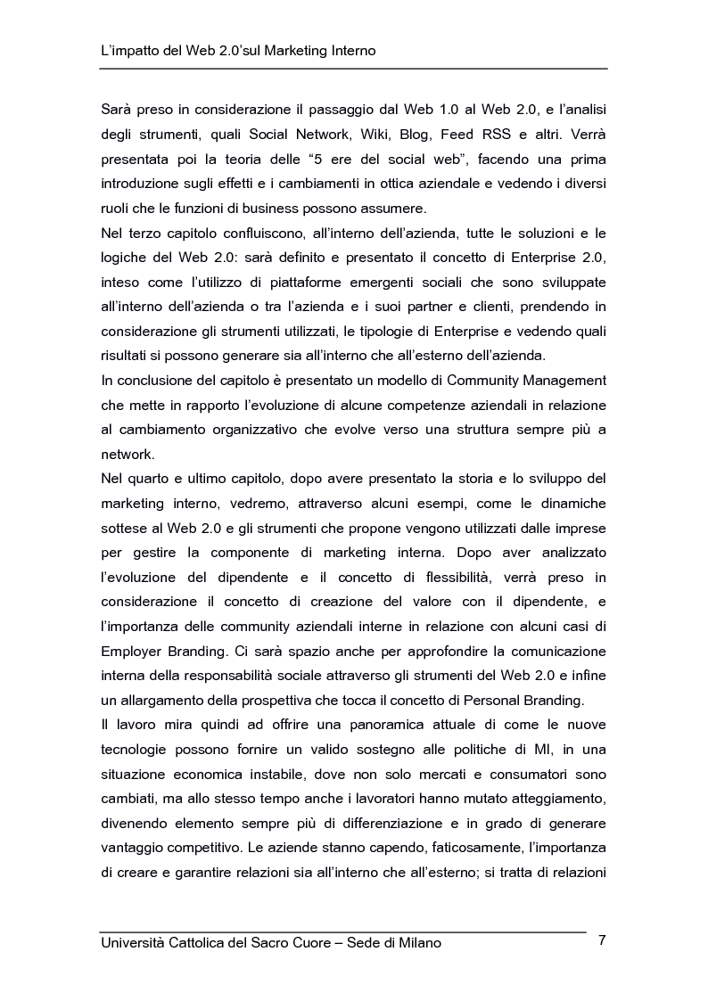 Anteprima della tesi: L'impatto del Web 2.0 sul marketing interno, Pagina 4