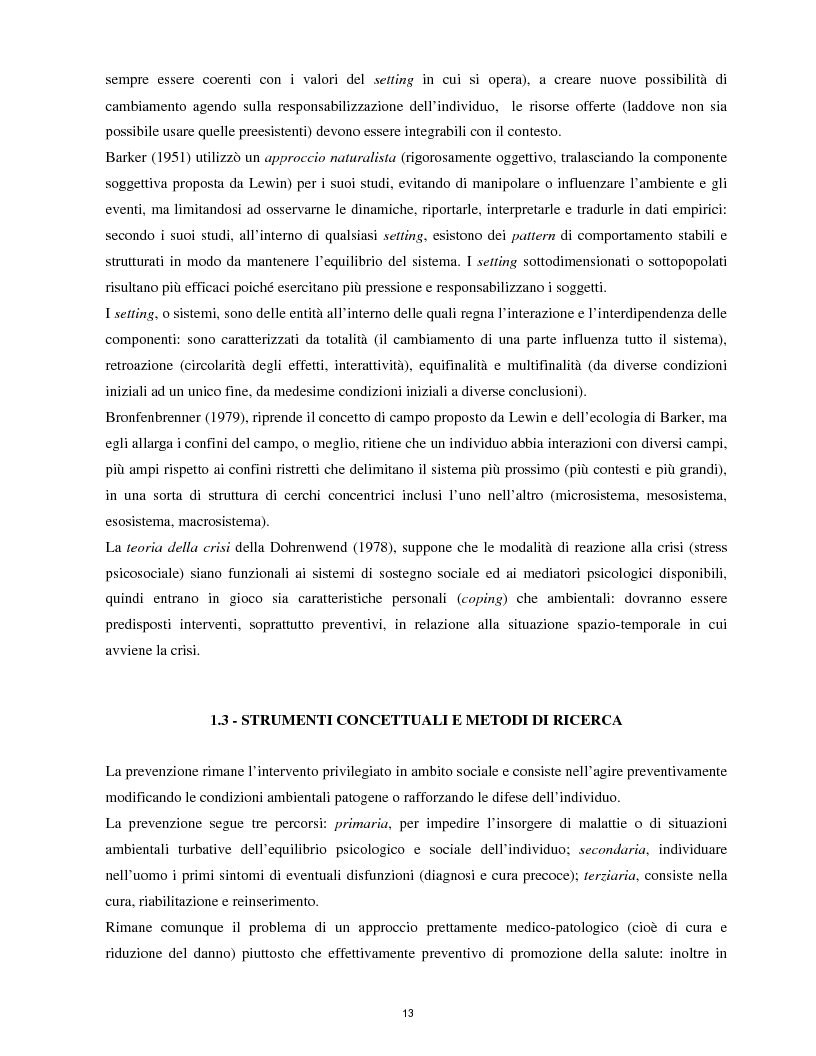 Anteprima della tesi: Il disagio nell'infanzia e nell'adolescenza in un'ottica di Psicologia di Comunità, Pagina 9