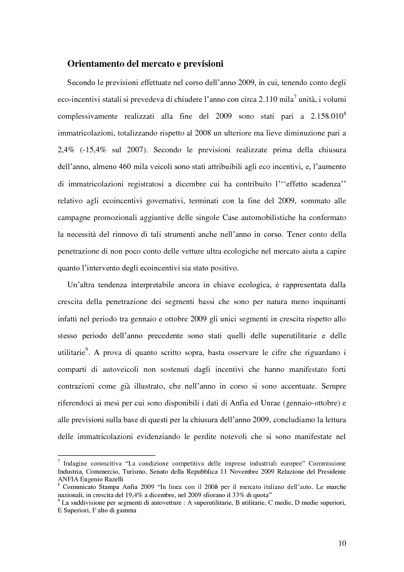 Anteprima della tesi: Il peso del settore automobilistico sull'economia italiana, Pagina 7