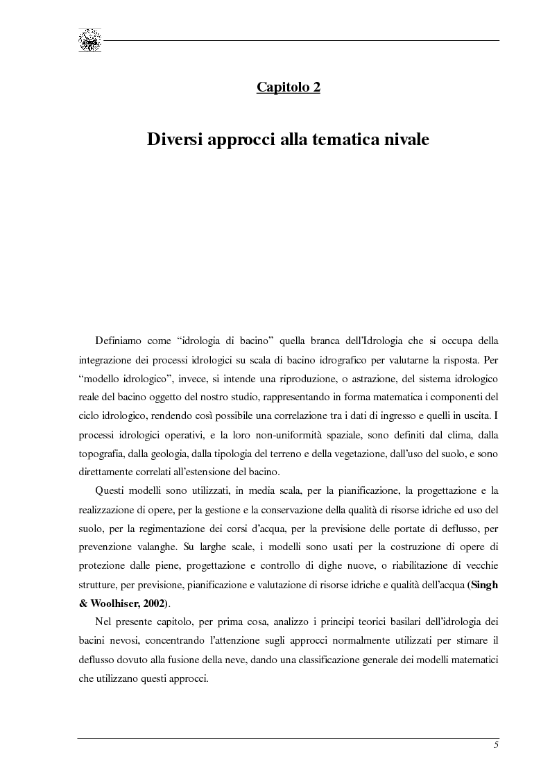 Anteprima della tesi: Elaborazione di un modello di fusione nivale per bacini alpini d’alta quota., Pagina 5