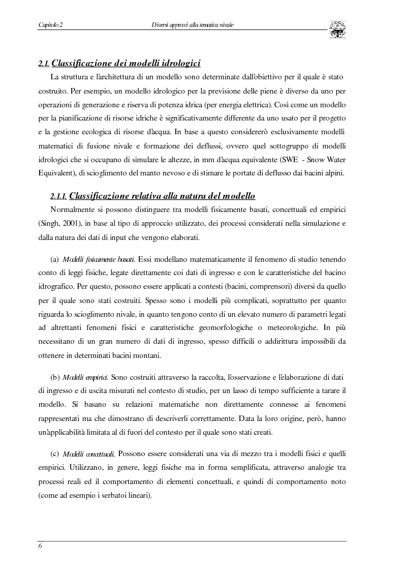 Anteprima della tesi: Elaborazione di un modello di fusione nivale per bacini alpini d’alta quota., Pagina 6