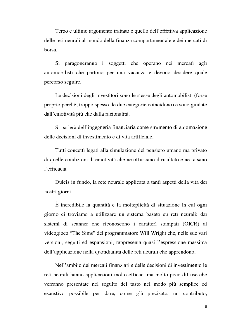 Anteprima della tesi: Reti neurali e finanza comportamentale, Pagina 5