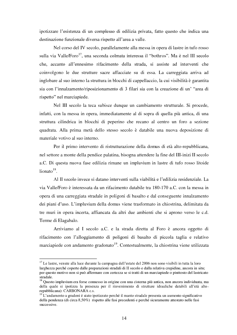 Anteprima della tesi: Le pendici nord-orientali del Palatino tra tarda antichità ed età moderna (Ambiente 2). Contesti, stratigrafia, storia, Pagina 10