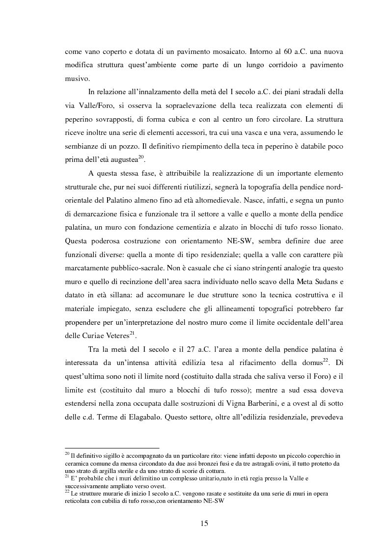 Anteprima della tesi: Le pendici nord-orientali del Palatino tra tarda antichità ed età moderna (Ambiente 2). Contesti, stratigrafia, storia, Pagina 11