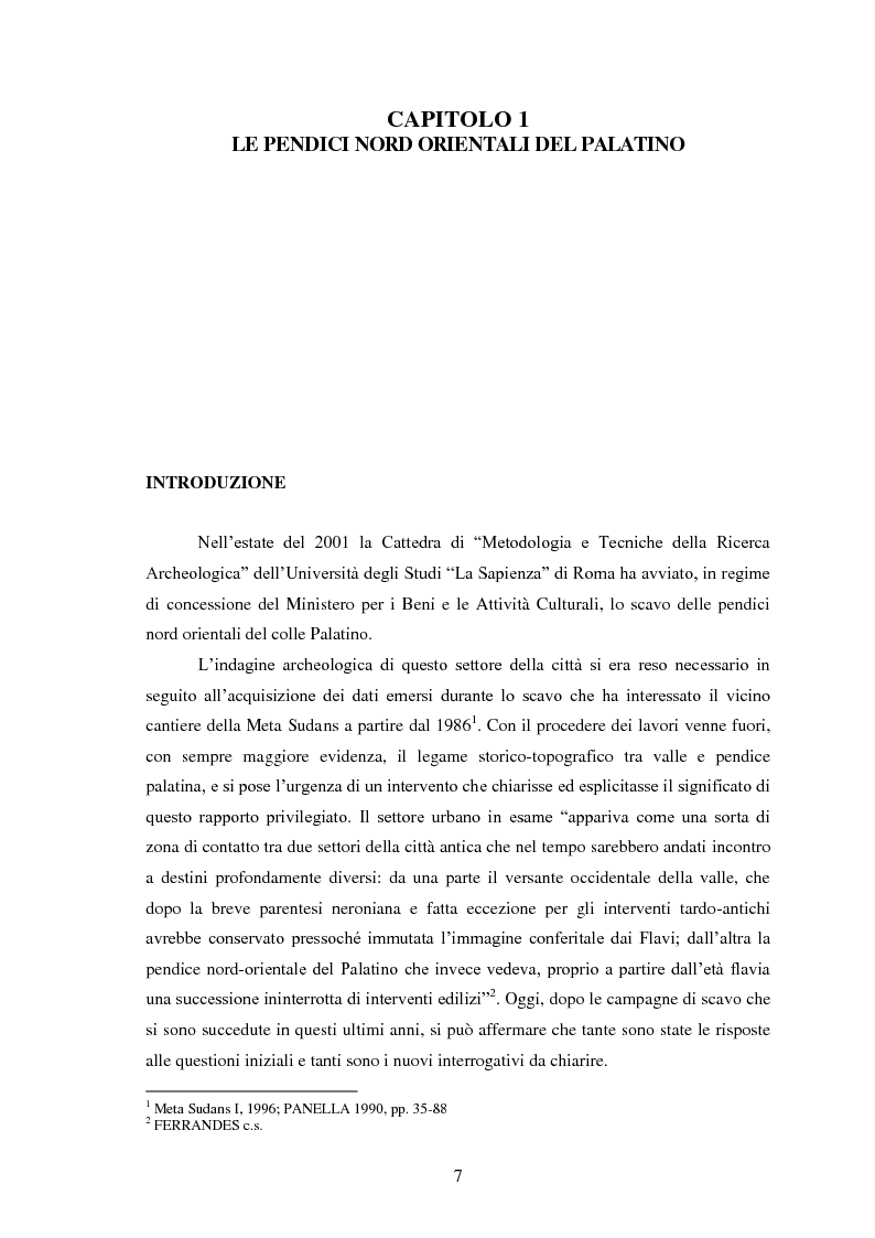 Anteprima della tesi: Le pendici nord-orientali del Palatino tra tarda antichità ed età moderna (Ambiente 2). Contesti, stratigrafia, storia, Pagina 3