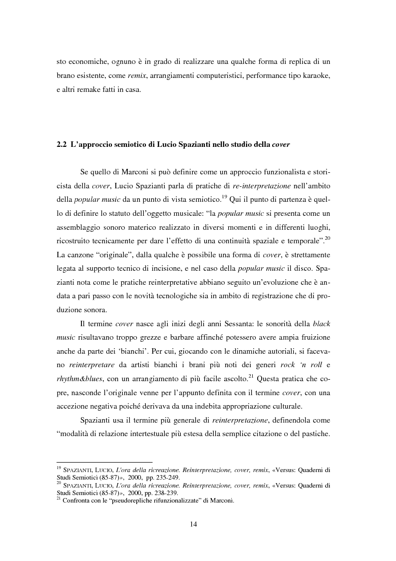 Anteprima della tesi: 100 partite sopra l'arcobaleno: uno studio sul fenomeno cover nella popular music, Pagina 11