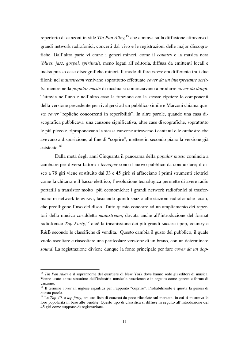 Anteprima della tesi: 100 partite sopra l'arcobaleno: uno studio sul fenomeno cover nella popular music, Pagina 8