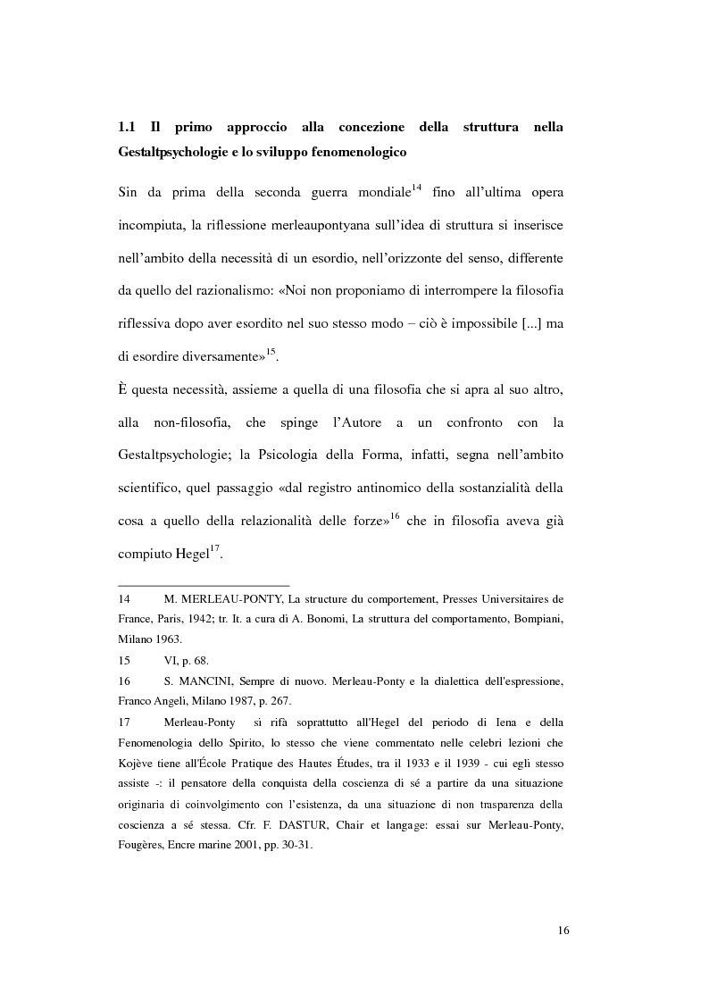 Anteprima della tesi: Il vuoto come rovescio del visibile. Corporeità e linguaggio in Maurice Merleau-Ponty, Pagina 11