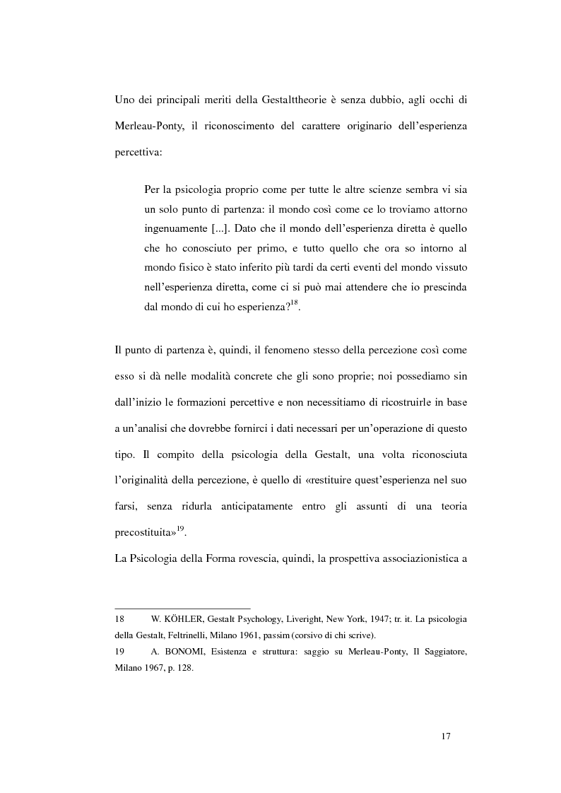 Anteprima della tesi: Il vuoto come rovescio del visibile. Corporeità e linguaggio in Maurice Merleau-Ponty, Pagina 12
