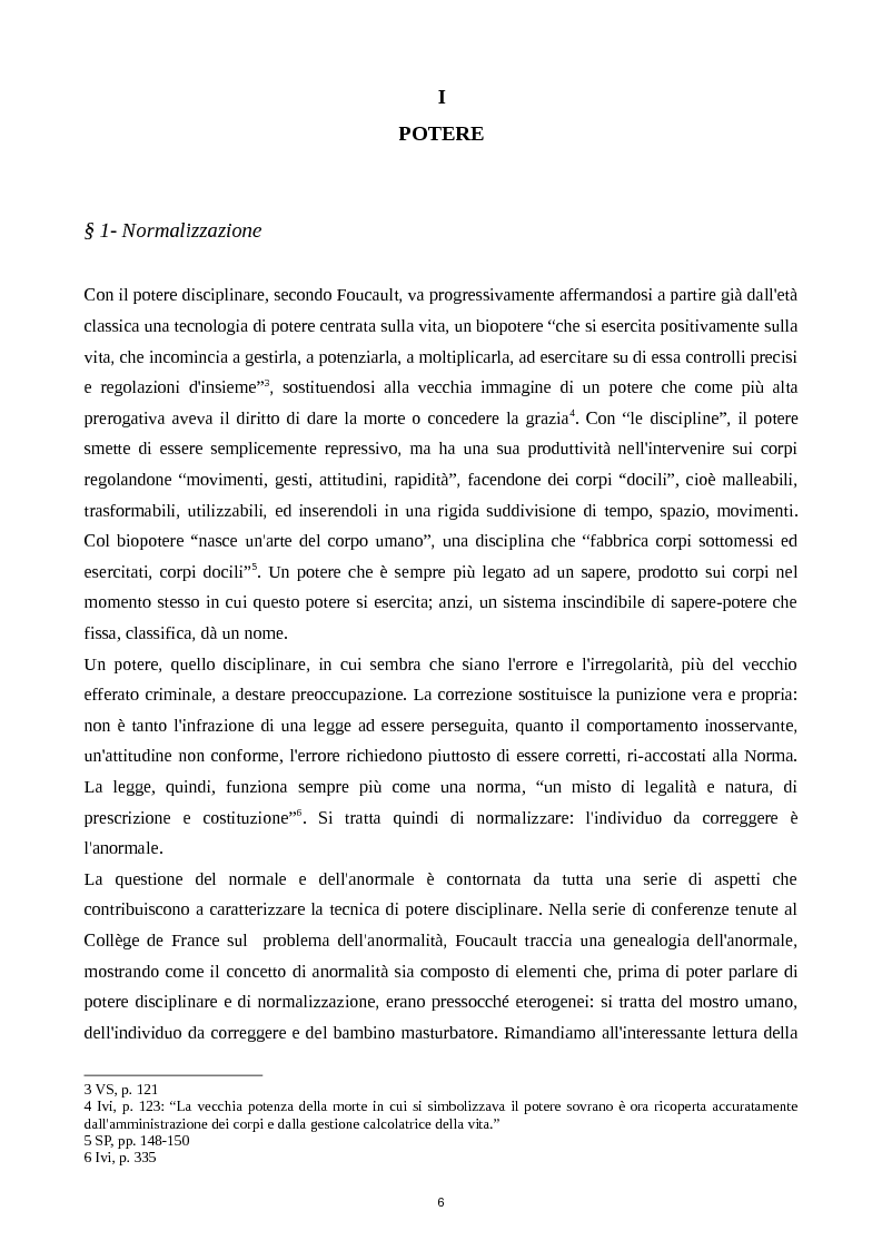 Anteprima della tesi: Potere e Resistenza; Kafka, Deleuze, Foucault, Pagina 4