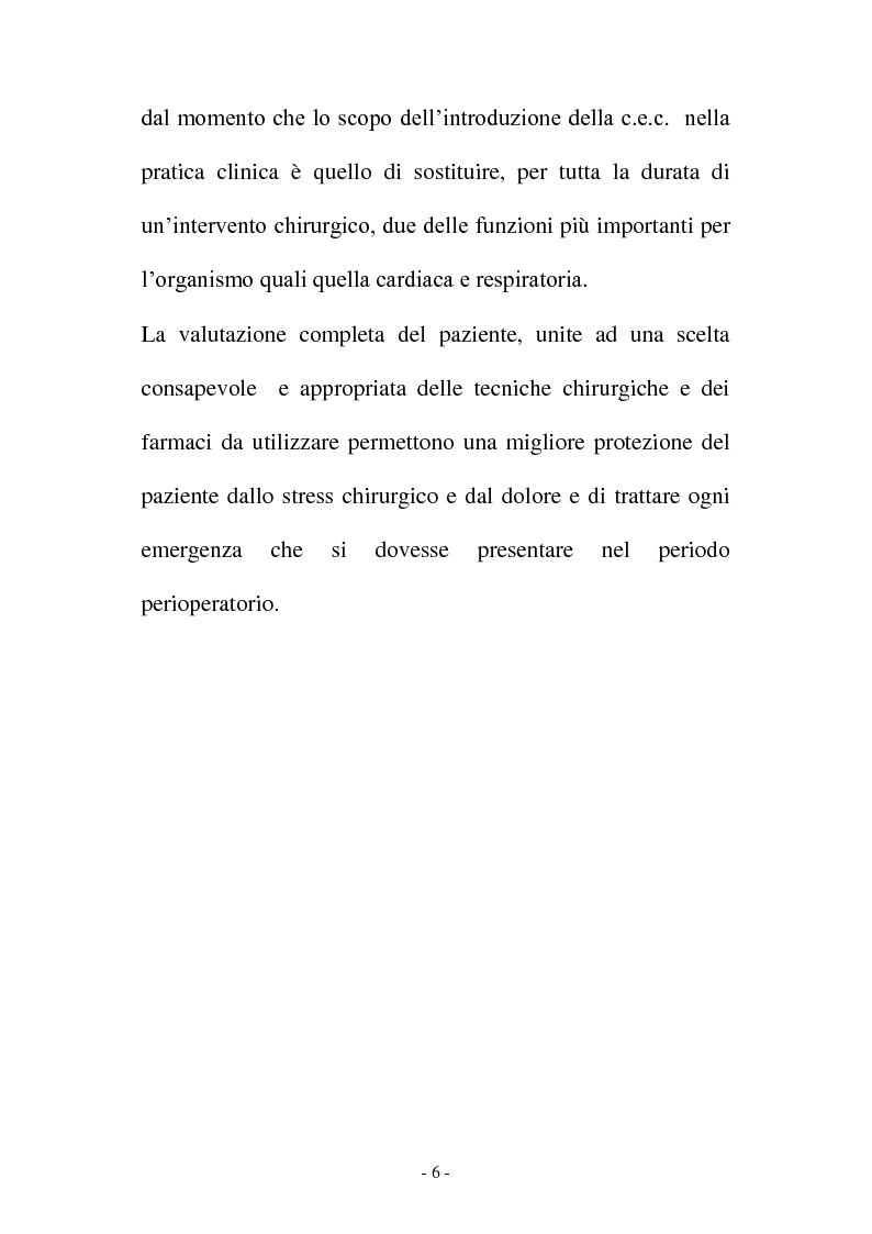 Anteprima della tesi: Tecniche di anestesia nel paziente cardiochirurgico in circolazione extracorporea, Pagina 4