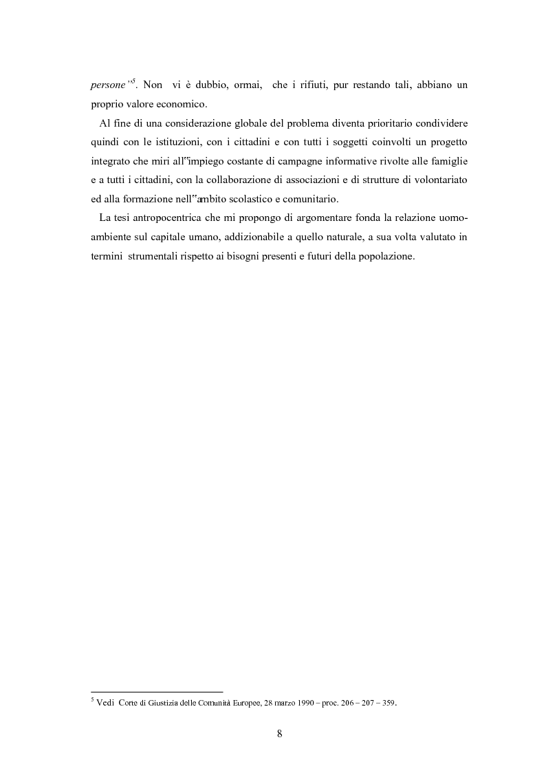 Anteprima della tesi: Il valore di un rifiuto, Pagina 5