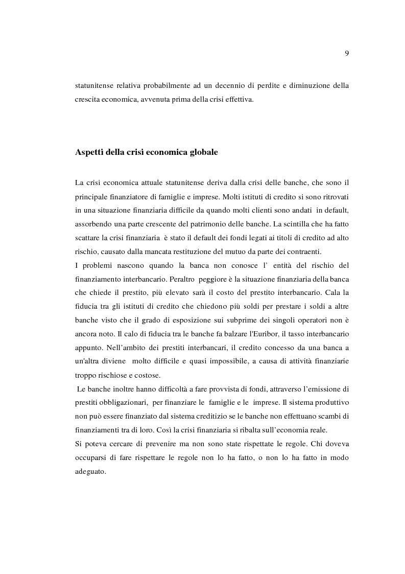 Anteprima della tesi: Interventi legislativi per tutela e salvaguardia del sistema bancario in presenza di crisi, Pagina 8