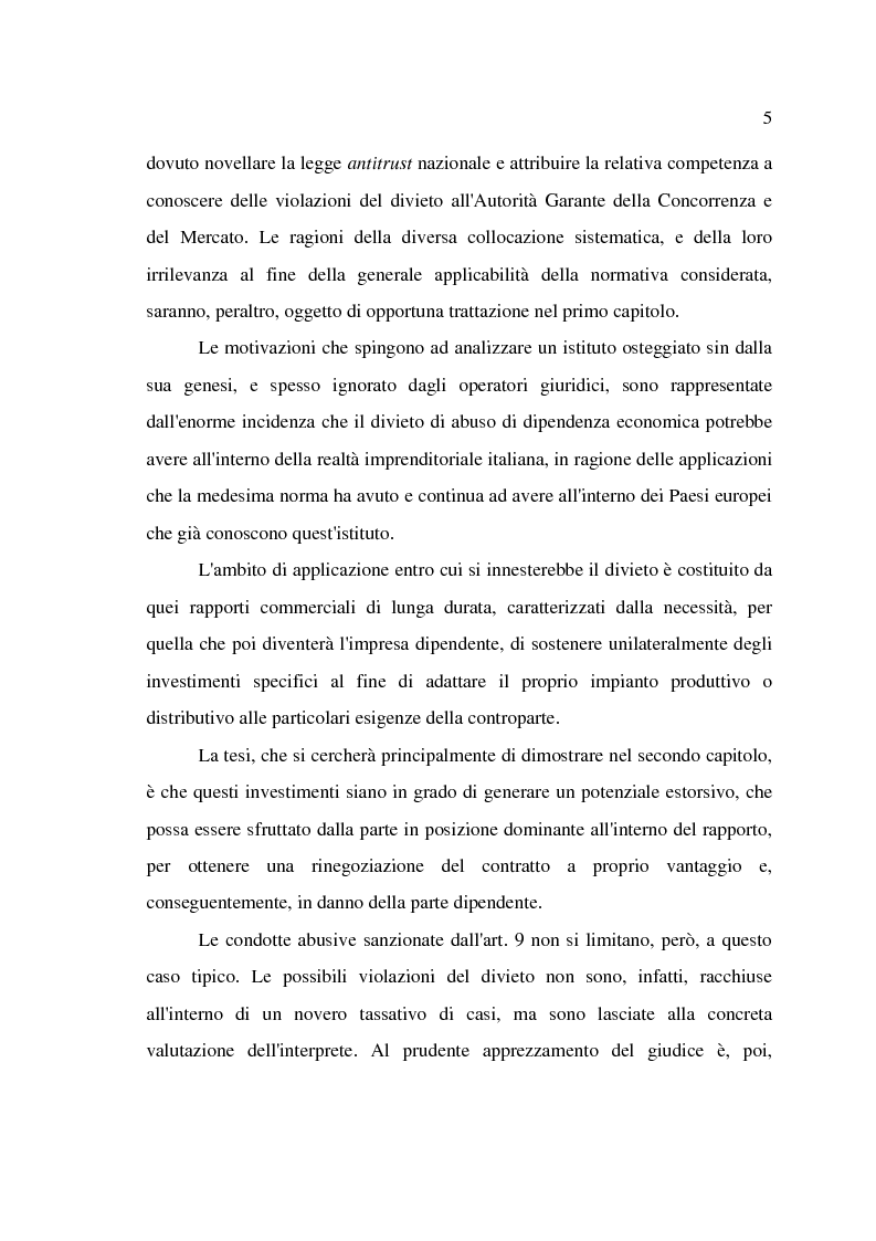 Anteprima della tesi: L'abuso di dipendenza economica, Pagina 3