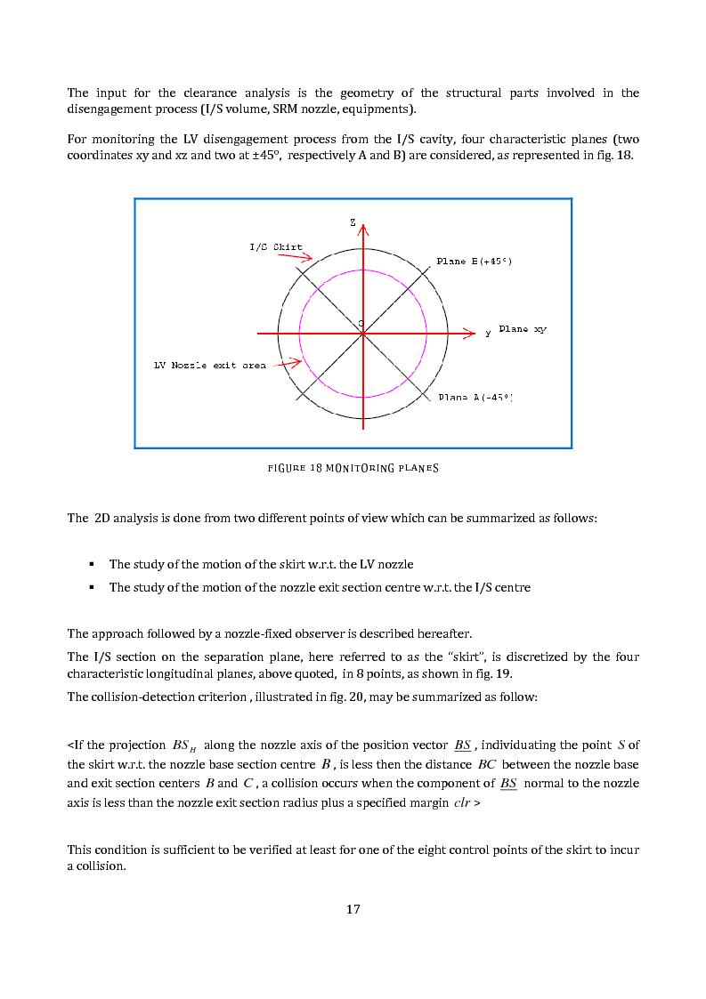 Estratto dalla tesi: 3D algorithm for launch vehicle stages separation analysis