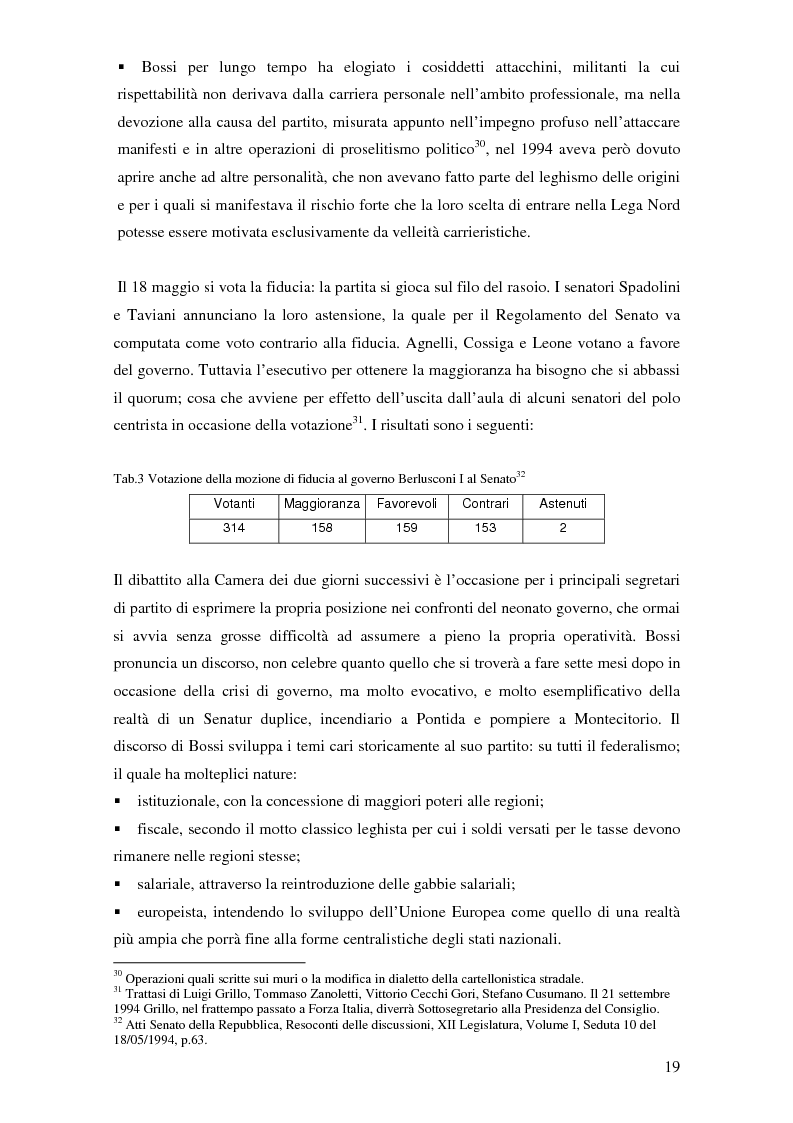 Estratto dalla tesi: Carroccio e transizione. La proposta politica, le alleanze e l'evoluzione della Lega Nord 1994-2001