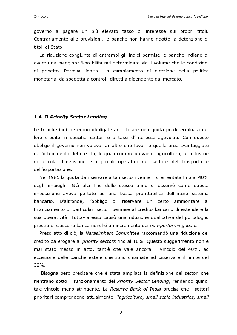 Anteprima della tesi: Il sistema finanziario indiano, Pagina 8