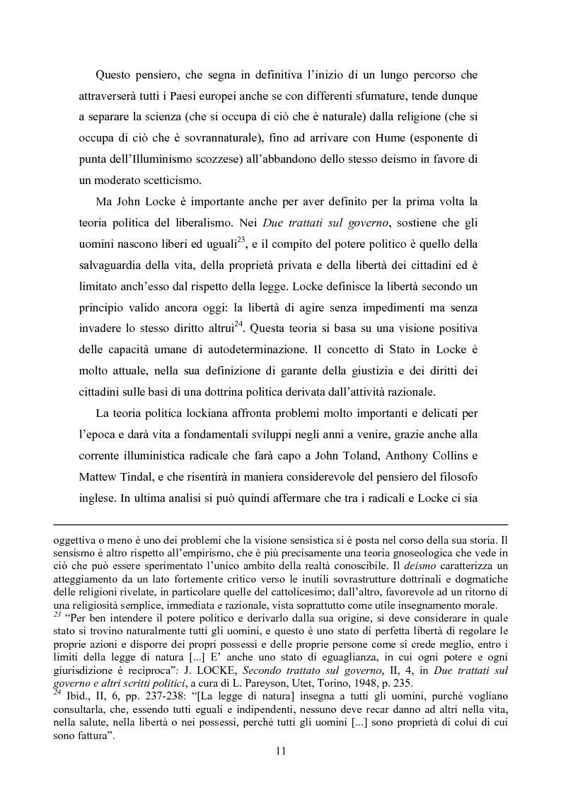 Anteprima della tesi: L'Illuminismo radicale in Italia e in Europa: Alberto Radicati, conte di Passerano, Pagina 10