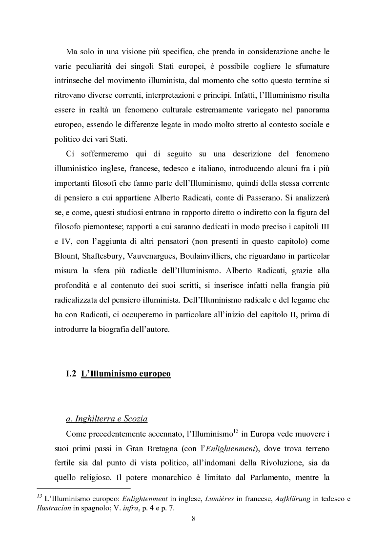 Anteprima della tesi: L'Illuminismo radicale in Italia e in Europa: Alberto Radicati, conte di Passerano, Pagina 7