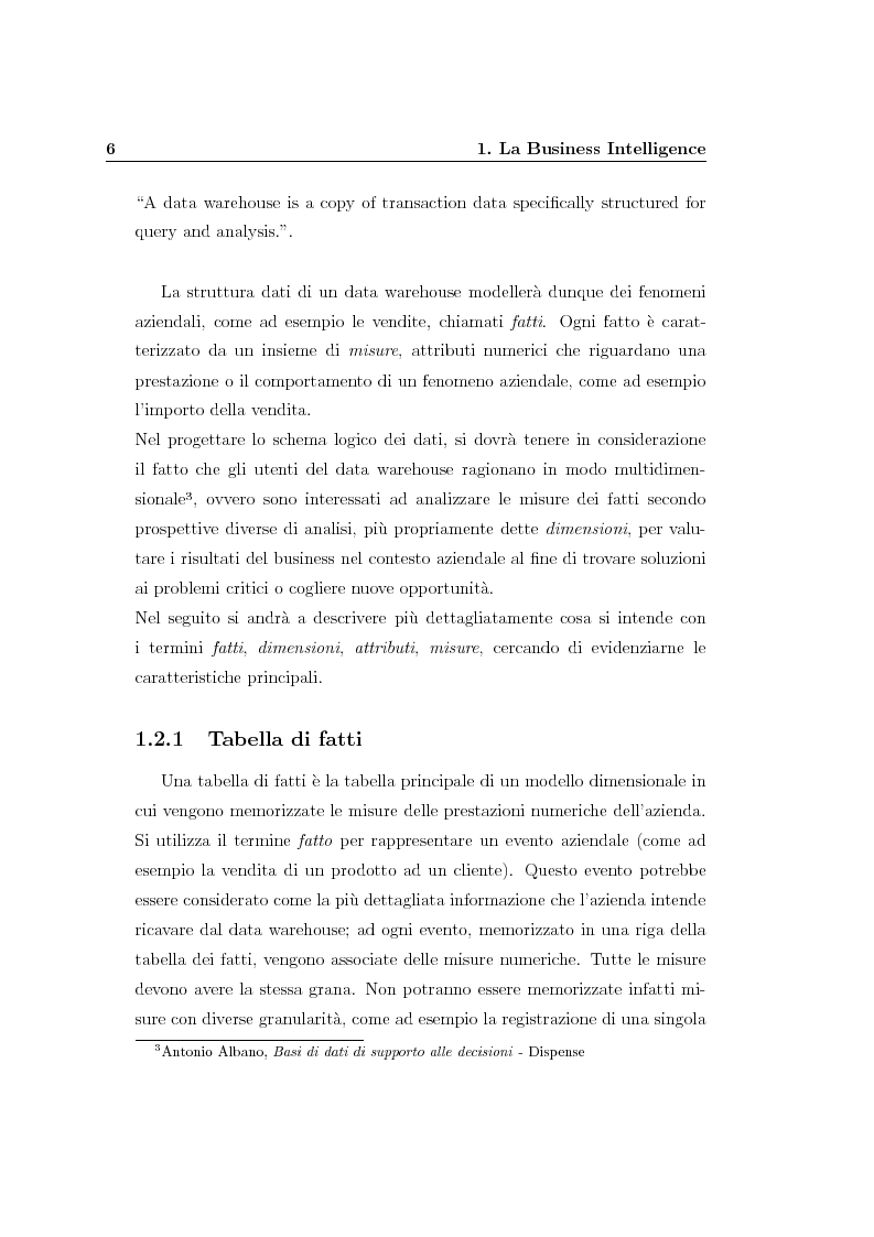 Anteprima della tesi: Business Intelligence e tools: considerazioni sullo sviluppo di un prototipo su piattaforma Oracle e Pentaho, Pagina 11