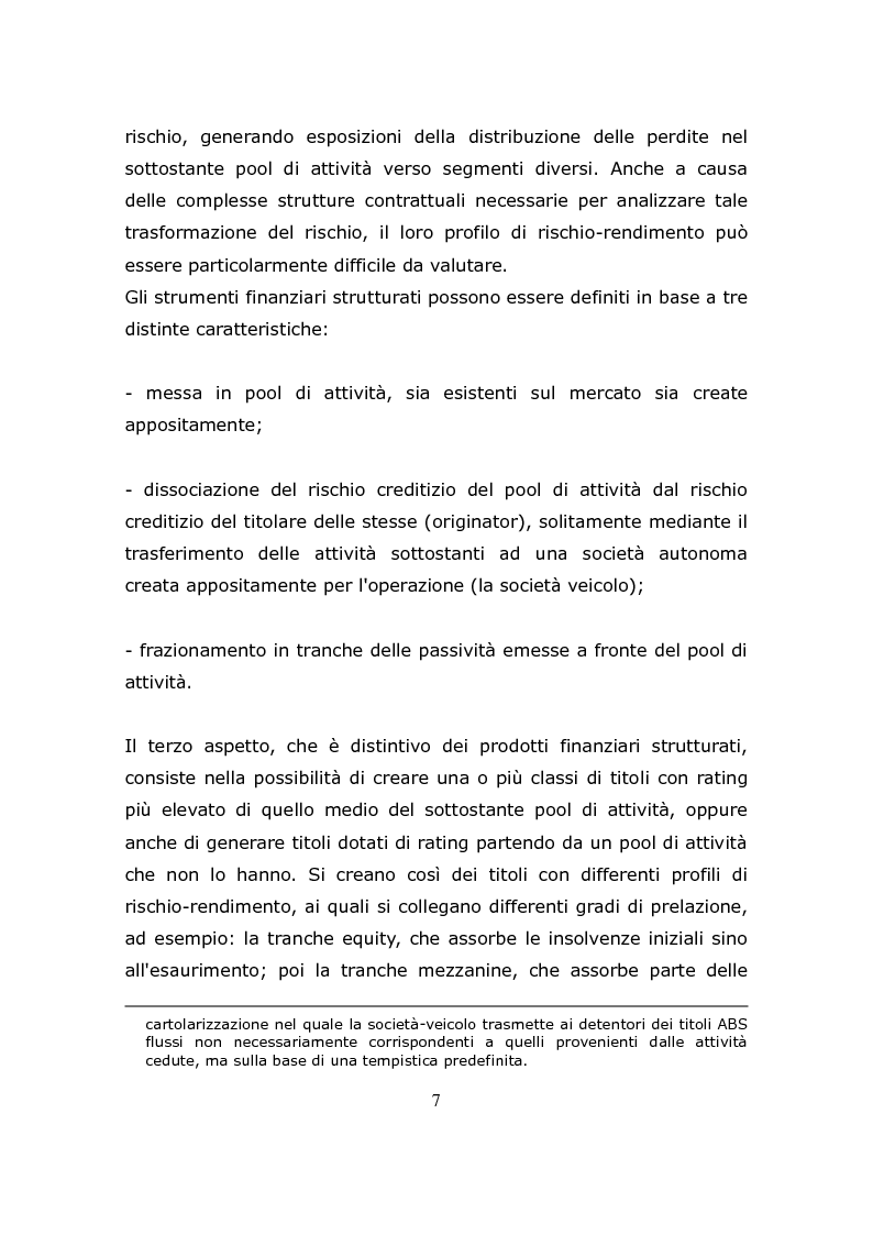 Anteprima della tesi: Le operazioni di finanza strutturata con particolare riguardo alle special situations, Pagina 5