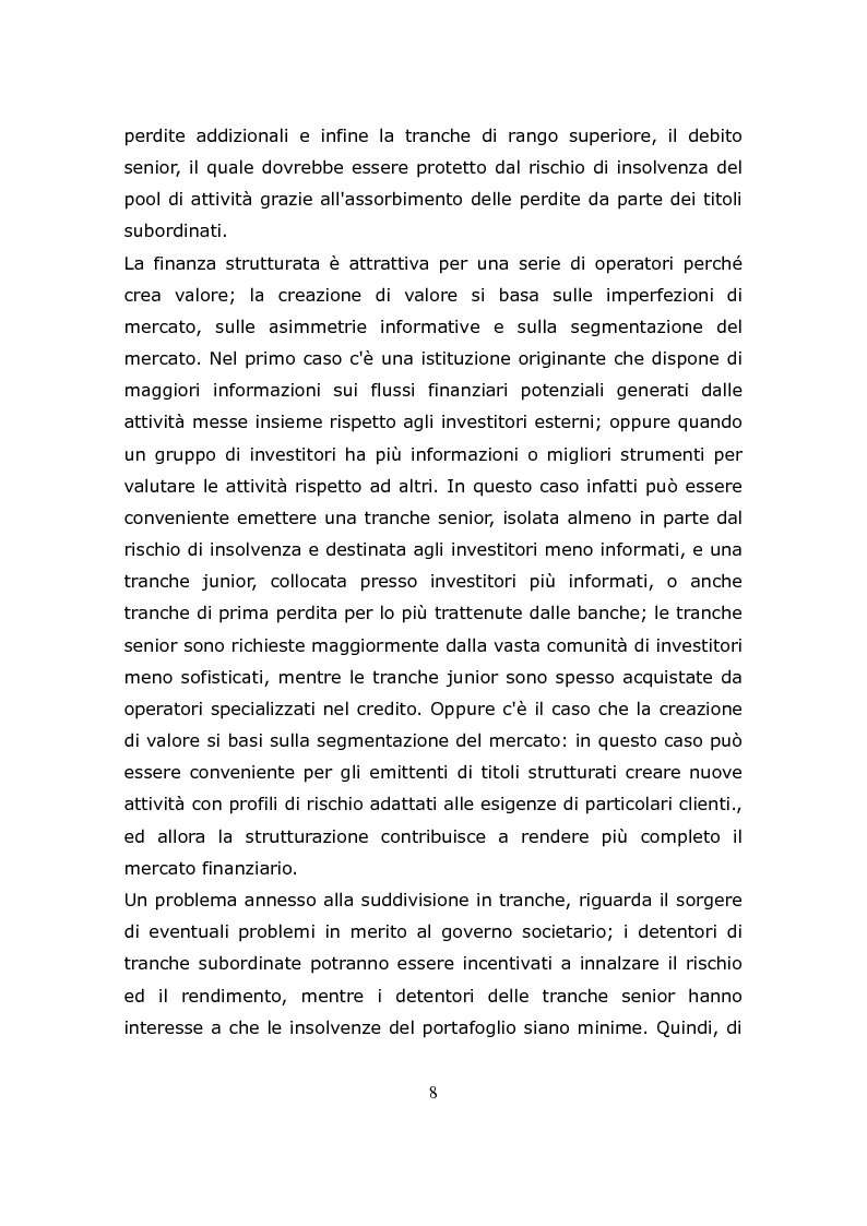 Anteprima della tesi: Le operazioni di finanza strutturata con particolare riguardo alle special situations, Pagina 6