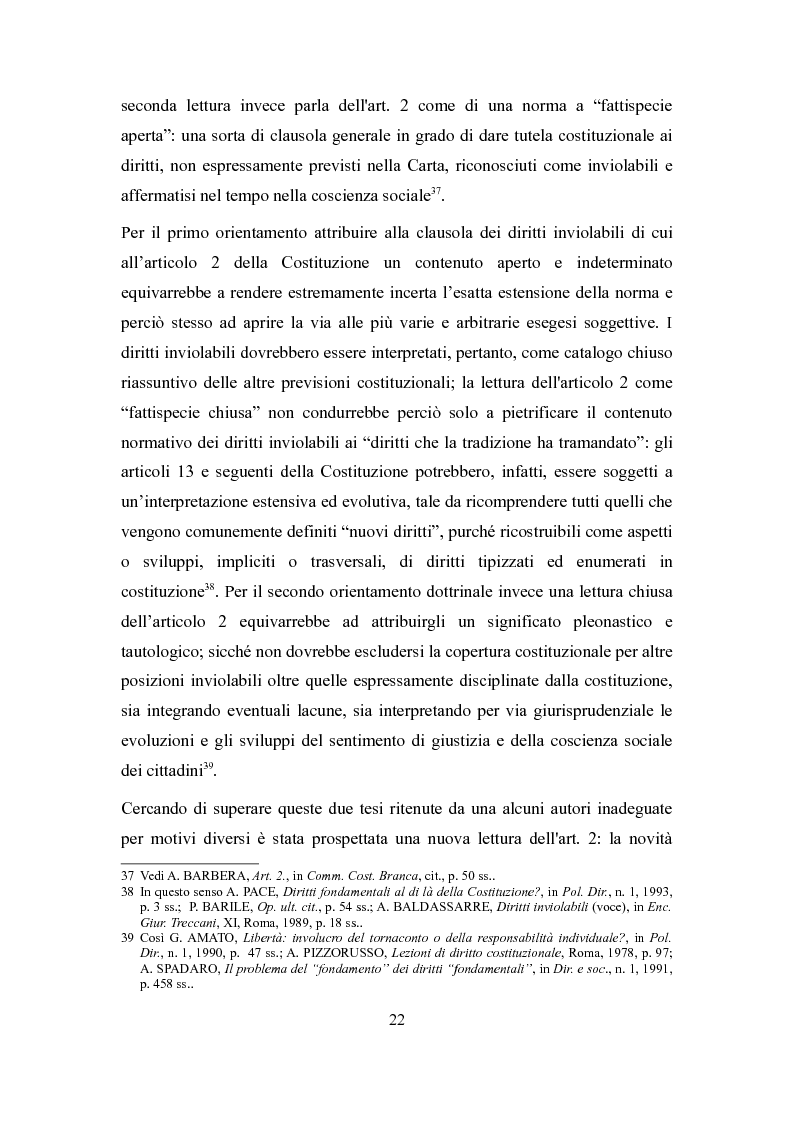 Anteprima della tesi: Principi costituzionali in tema di testamento biologico, Pagina 13