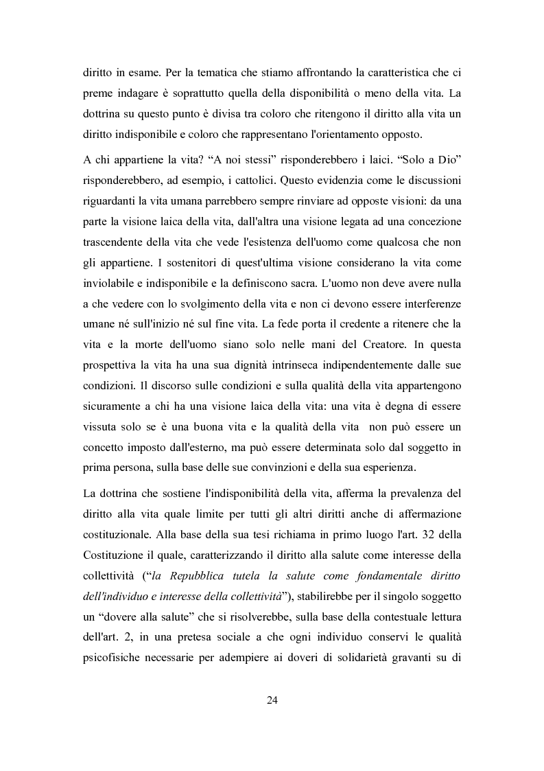 Anteprima della tesi: Principi costituzionali in tema di testamento biologico, Pagina 15
