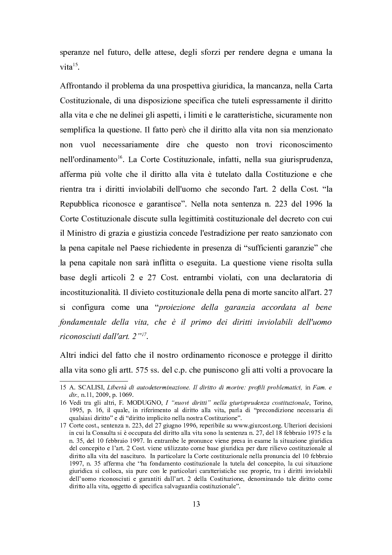 Anteprima della tesi: Principi costituzionali in tema di testamento biologico, Pagina 4