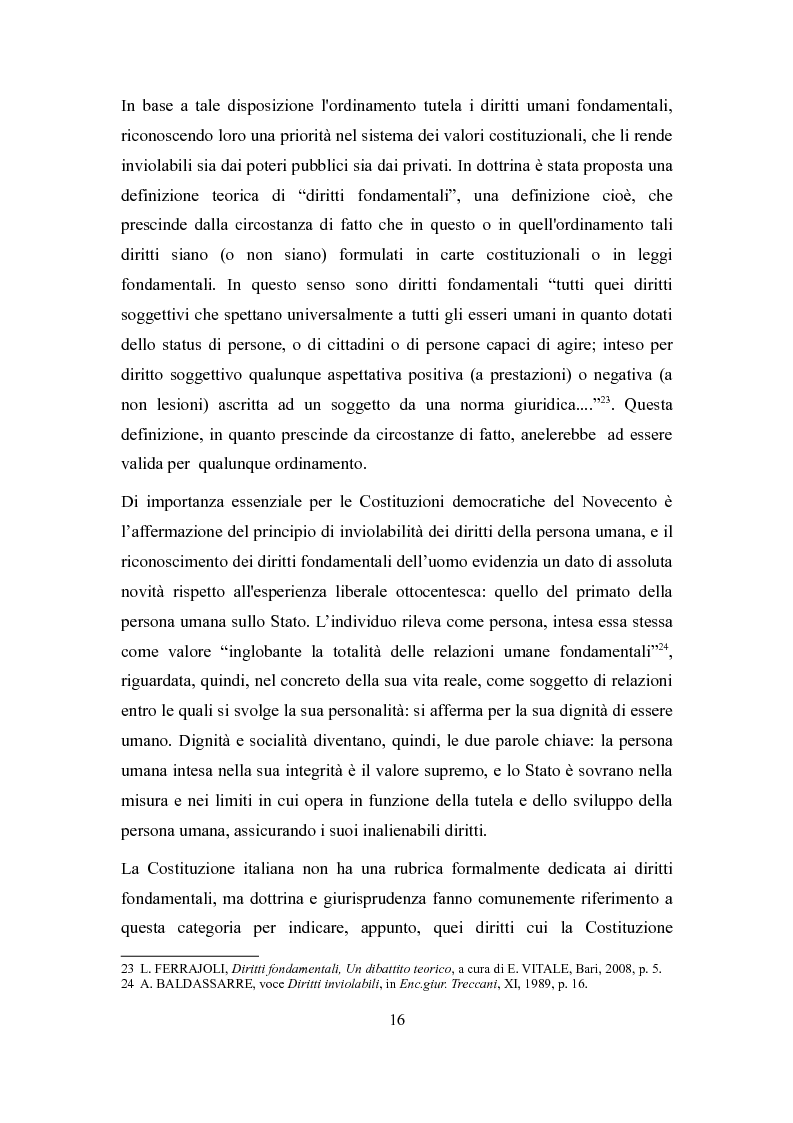 Anteprima della tesi: Principi costituzionali in tema di testamento biologico, Pagina 7