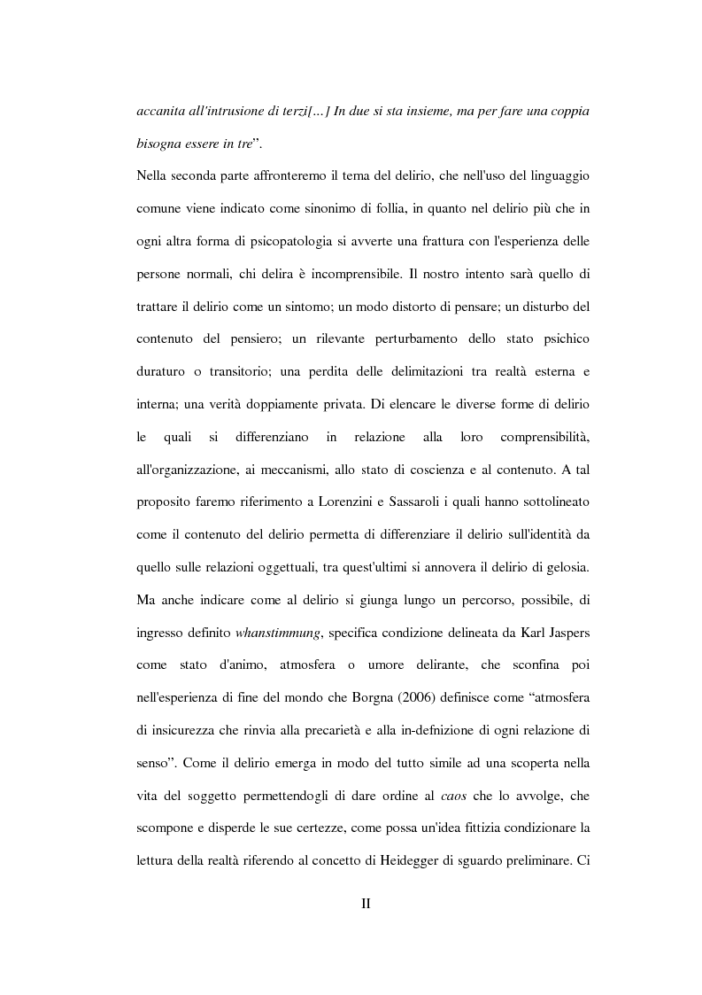 Anteprima della tesi: Sindrome di Otello: uno sguardo nel labirinto della gelosia, Pagina 3