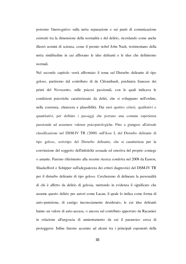 Anteprima della tesi: Sindrome di Otello: uno sguardo nel labirinto della gelosia, Pagina 4