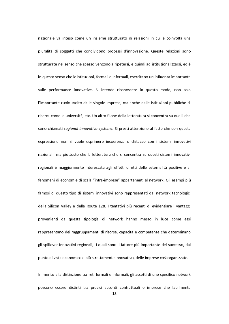 Estratto dalla tesi: Brevetti, network e scenari competitivi. Analisi della capacità innovativa delle imprese italiane