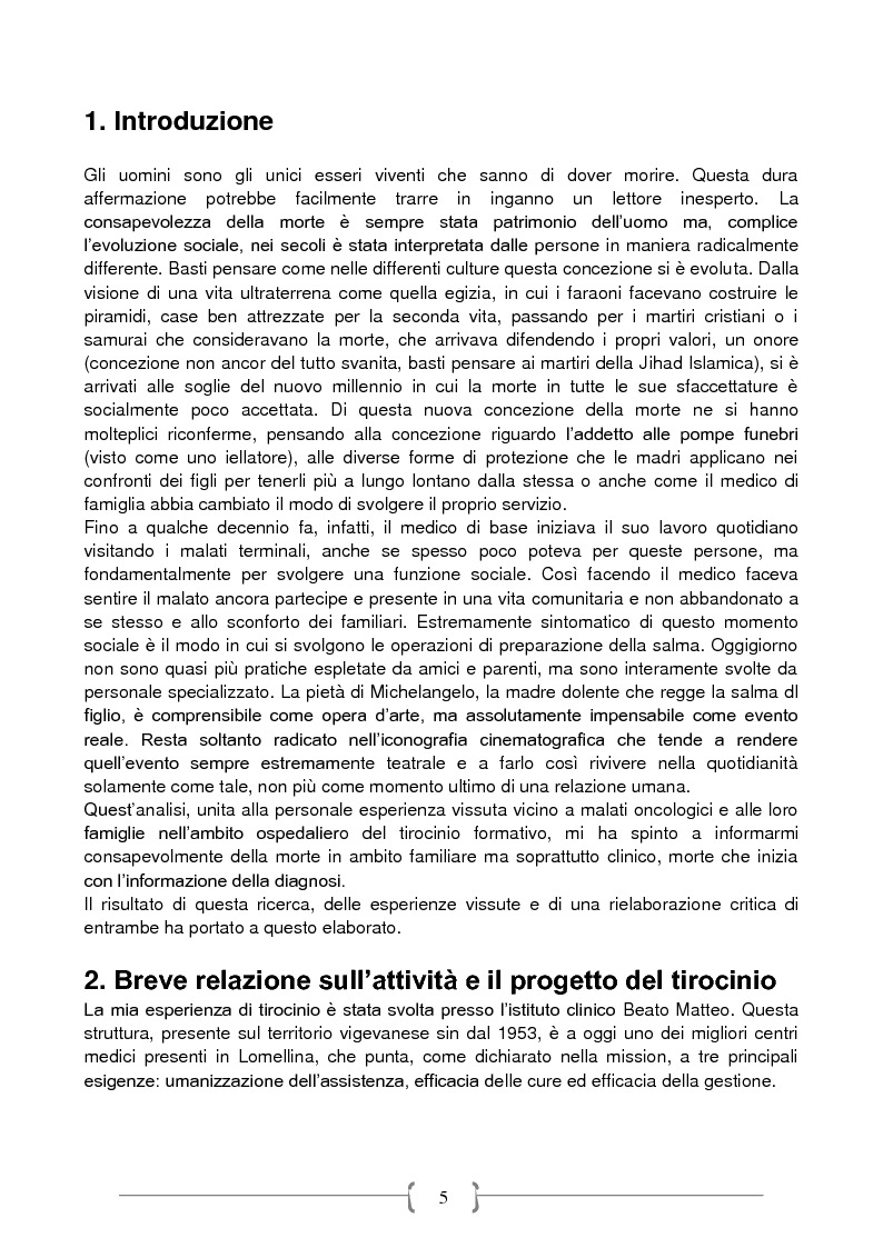 Anteprima della tesi: La comunicazione della diagnosi grave, Pagina 3