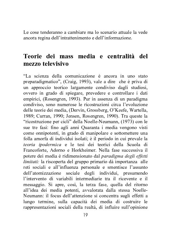 Anteprima della tesi: Dai programmi televisivi alla stampa. Analisi della critica televisiva., Pagina 14