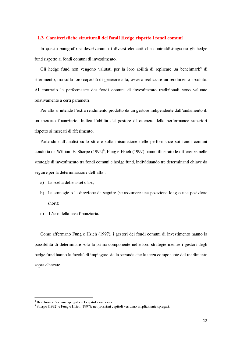 Anteprima della tesi: Metodologie di analisi delle performance degli hedge fund prima e durante la crisi finanziaria, Pagina 8