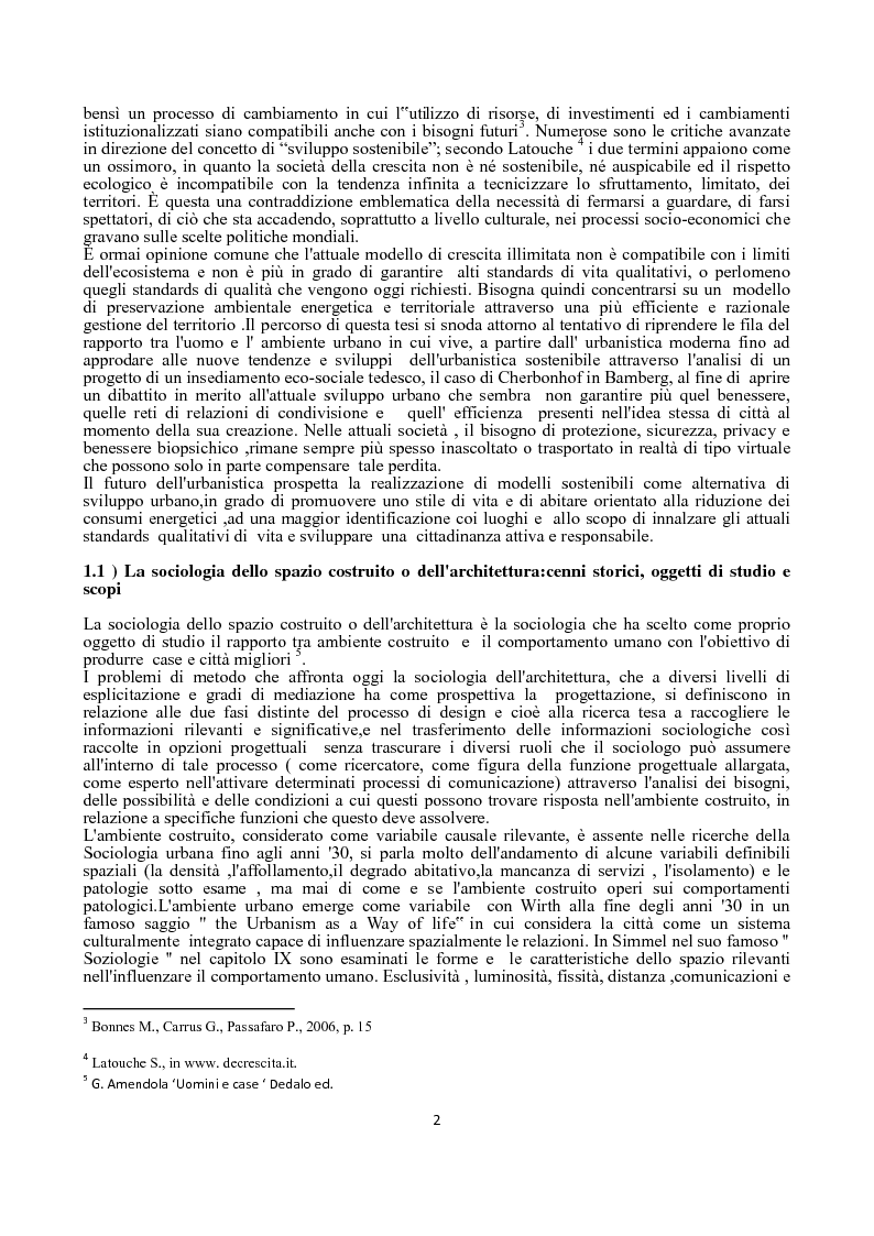 Anteprima della tesi: La città sostenibile: il progetto di insediamento eco-sociale di Cherbonhof, Bamberg, Pagina 3