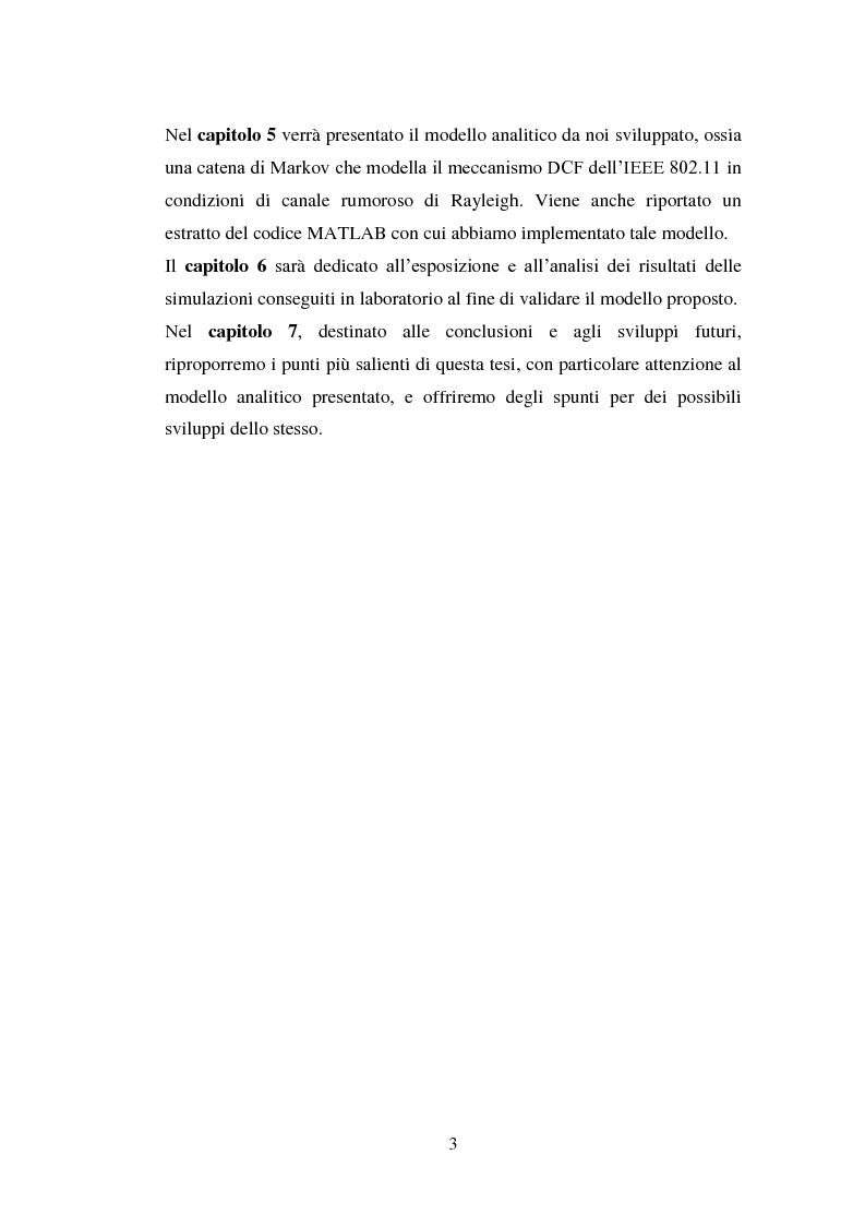 Anteprima della tesi: Definizione di un Modello di Markov di una rete IEEE 802.11 con canale di Rayleigh tempo-variante., Pagina 4