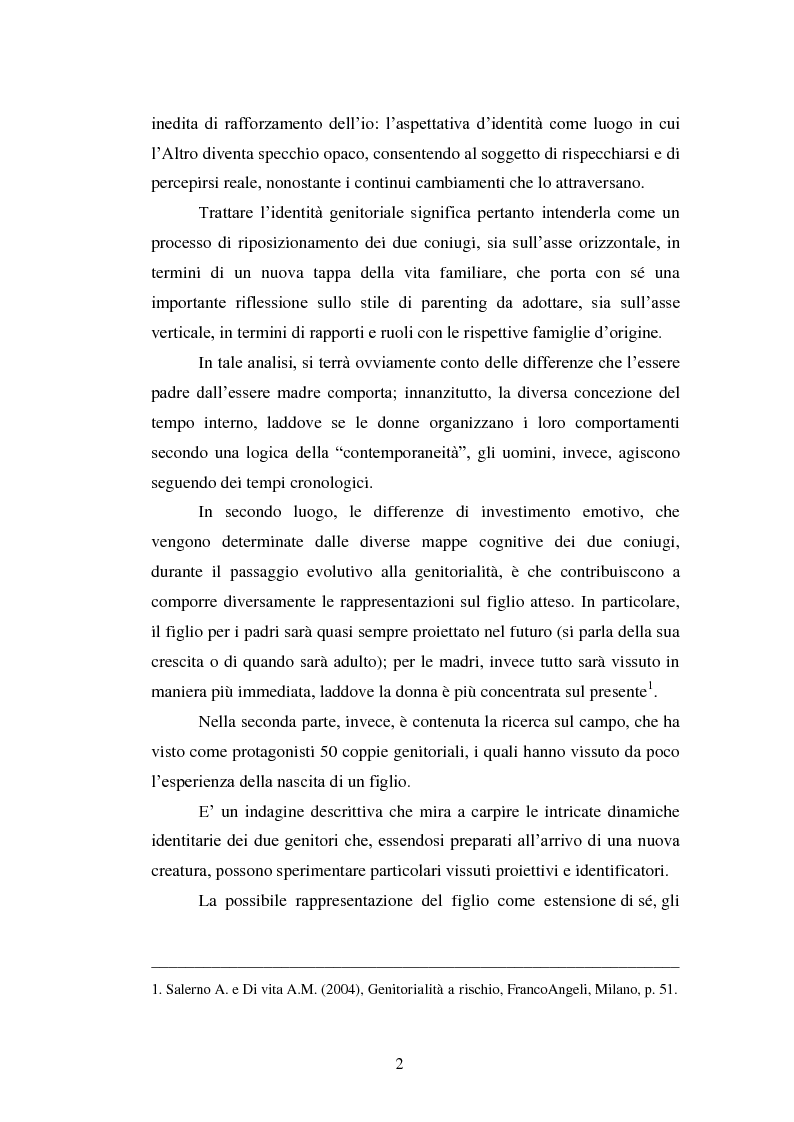 Anteprima della tesi: Il sè cognitivo e il sè affettivo. Processi d'identità, Pagina 3