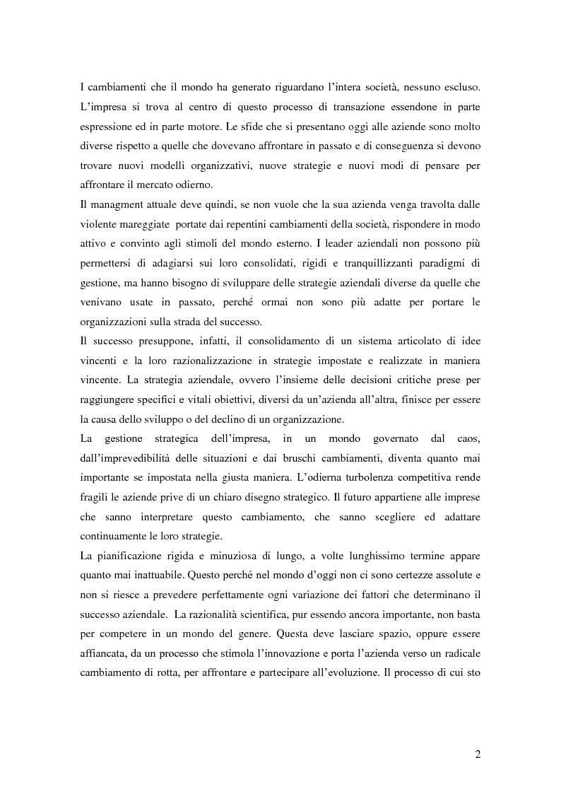 Anteprima della tesi: Strategie aziendali e creatività: il progetto Elica Unlimited, Pagina 3
