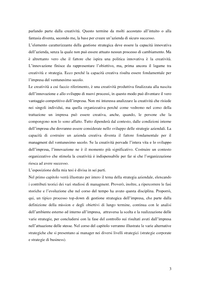 Anteprima della tesi: Strategie aziendali e creatività: il progetto Elica Unlimited, Pagina 4