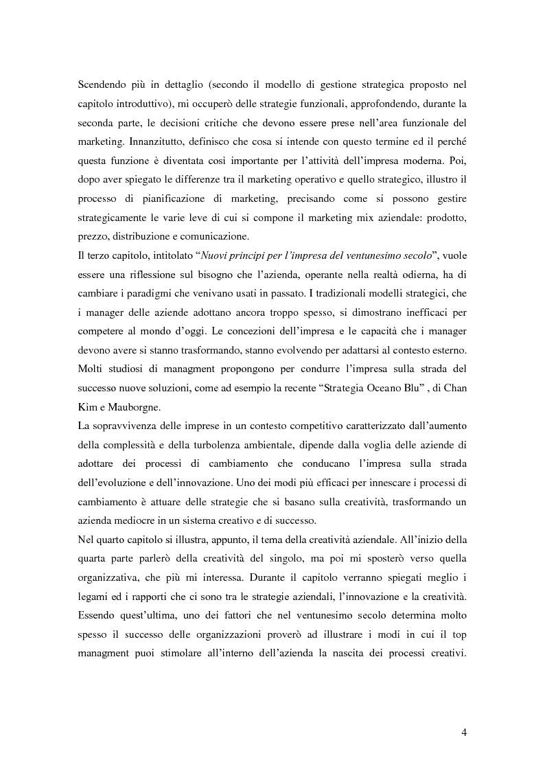 Anteprima della tesi: Strategie aziendali e creatività: il progetto Elica Unlimited, Pagina 5
